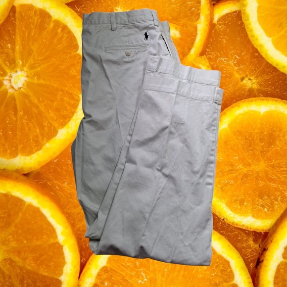 Polo Ralph Lauren Ethan Pants Chinos Khaki Cotton Classic Fit 40x32‎ - Picture 1 of 9